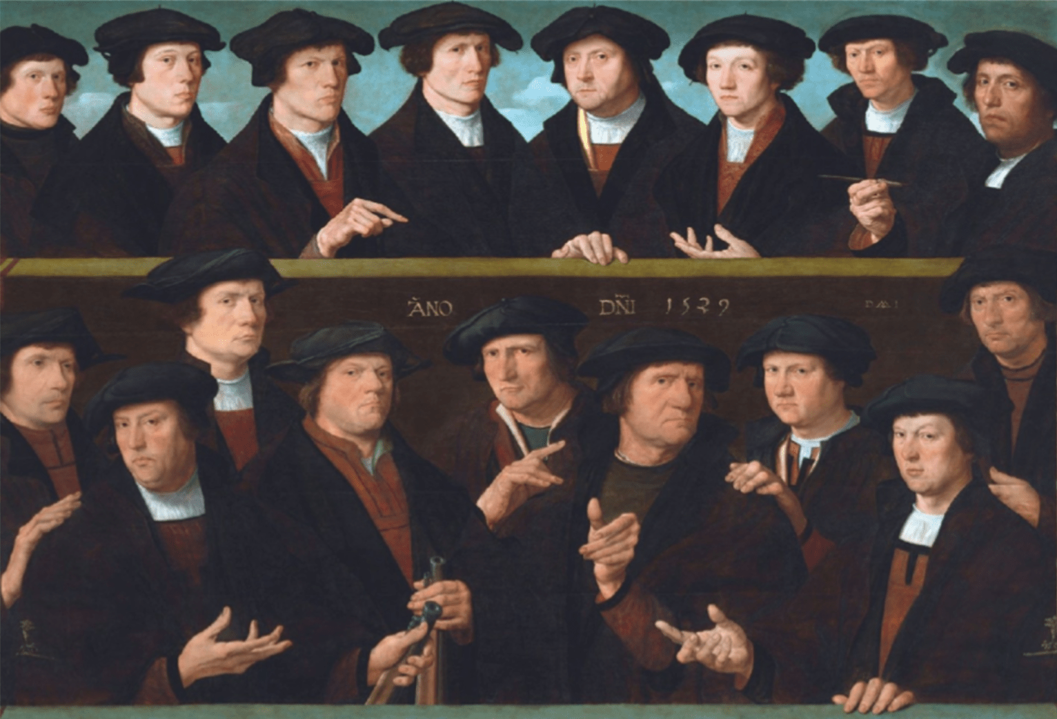 Dirck Jacobs, Portrait de groupe d’arquebusiers, 1532, Rijksmuseum,
Amsterdam.