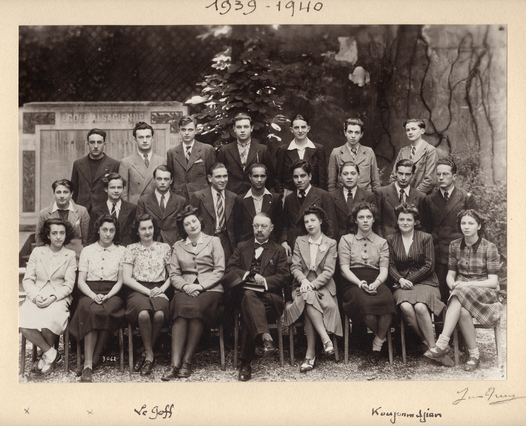 Classe de 2eA – Année 1939-40 © Collection Ecole alsacienne