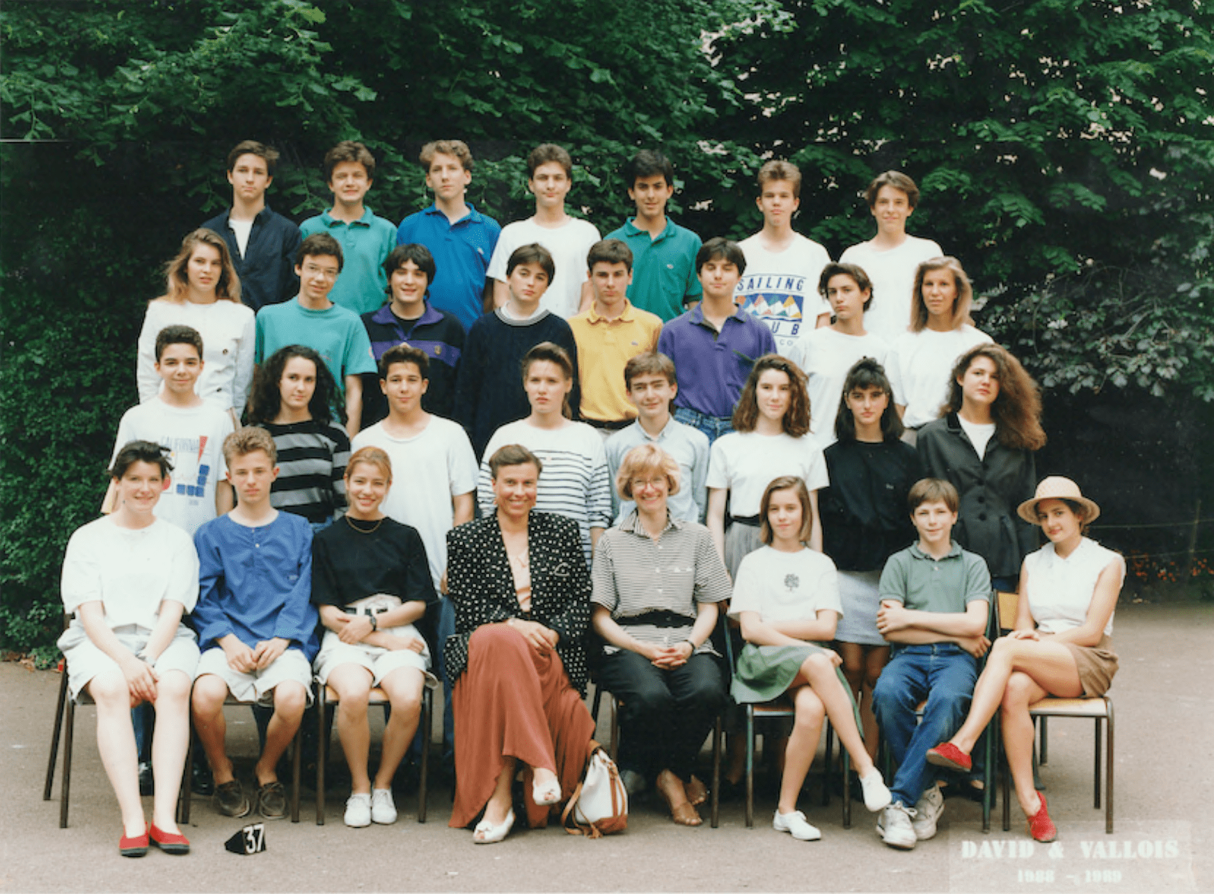 Classe de 3e5 – Année scolaire 1988-1989 Collection Ecole alsacienne